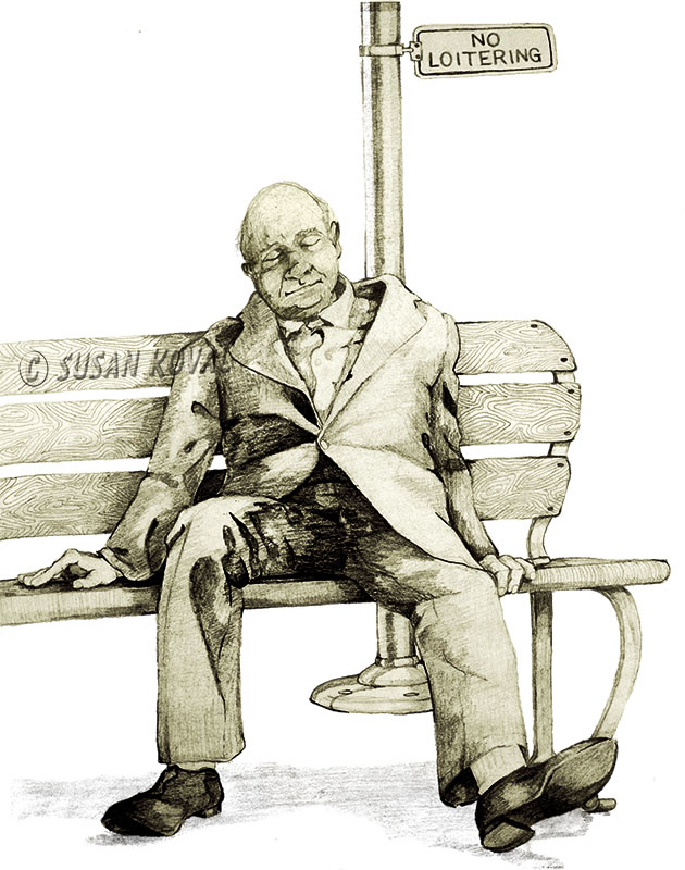 Old Man on a Bench